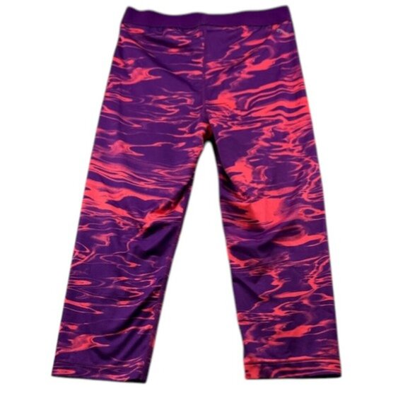 Nike Pro Purple and Pink Patterned Crop Leggings Women's Size M - Picture 2 of 8